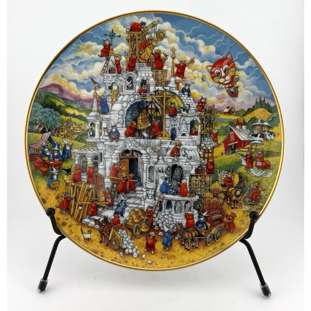 Franklin Mint Bill Bell "Sense Of Purpose" #LA2718 Collectible Cat Plate